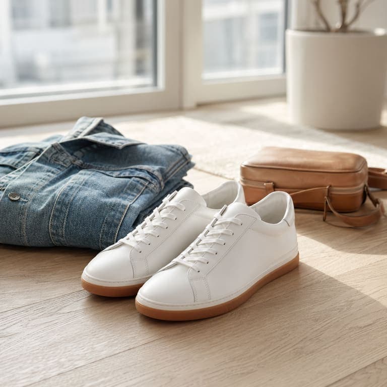 Sneakers in a styled scene