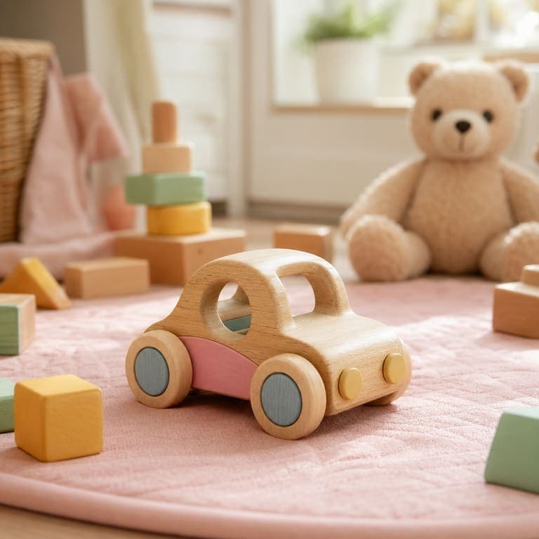 Toys in a styled scene