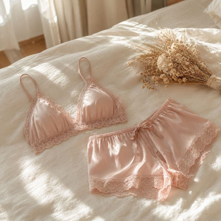 Lingerie in a styled scene