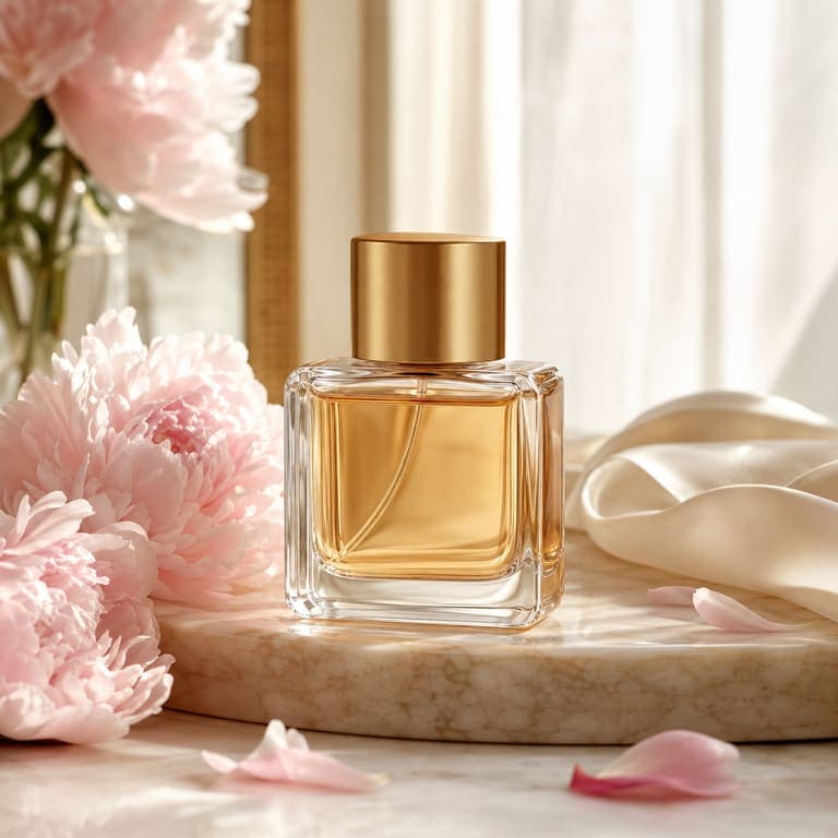 Perfume in a styled scene